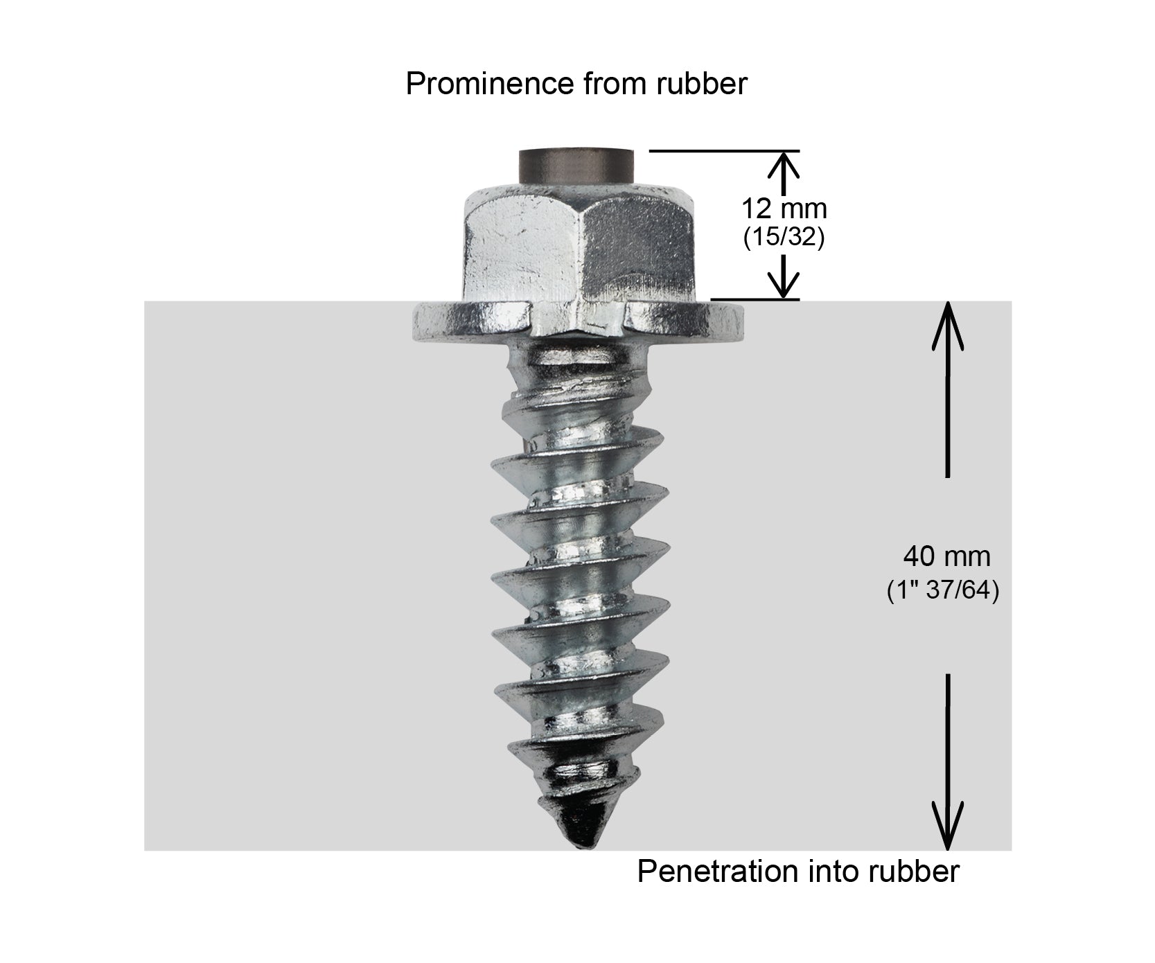 SS-50HD iGrip 50mm shouldered tire studs providing heavy-duty traction and control on icy and rugged terrain