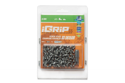 SS-06R iGrip 6mm shouldered racing tire studs providing precision traction and control on icy racing tracks