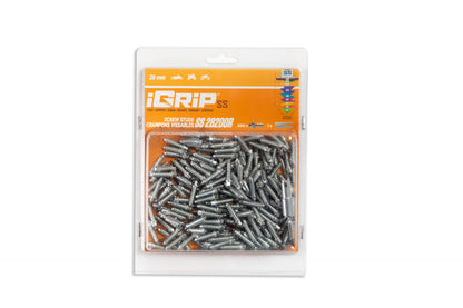 SS-28R iGrip 28mm shouldered racing tire studs providing powerful traction and control on icy tracks