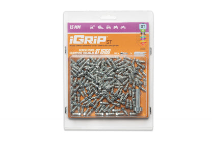 ST-15 iGrip 15mm standard studs providing durable traction and control on icy and snowy terrain
