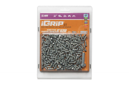 ST-15 iGrip 15mm standard studs providing durable traction and control on icy and snowy terrain