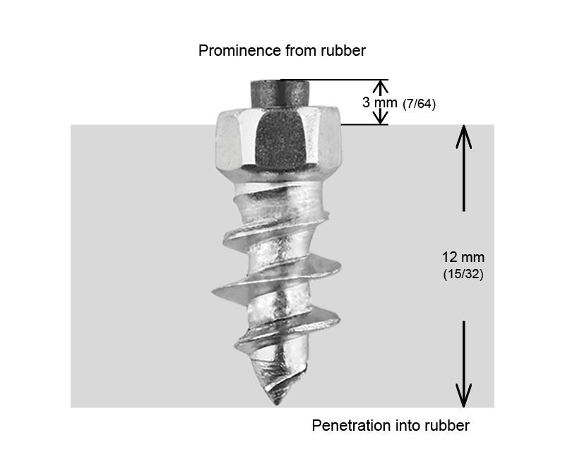 ST-15 iGrip 15mm standard studs providing durable traction and control on icy and snowy terrain
