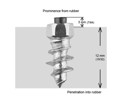 ST-15 iGrip 15mm standard studs providing durable traction and control on icy and snowy terrain