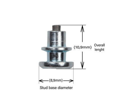 PS-11 iGrip 11mm double flange tire studs providing strong traction and control on icy and snowy terrain