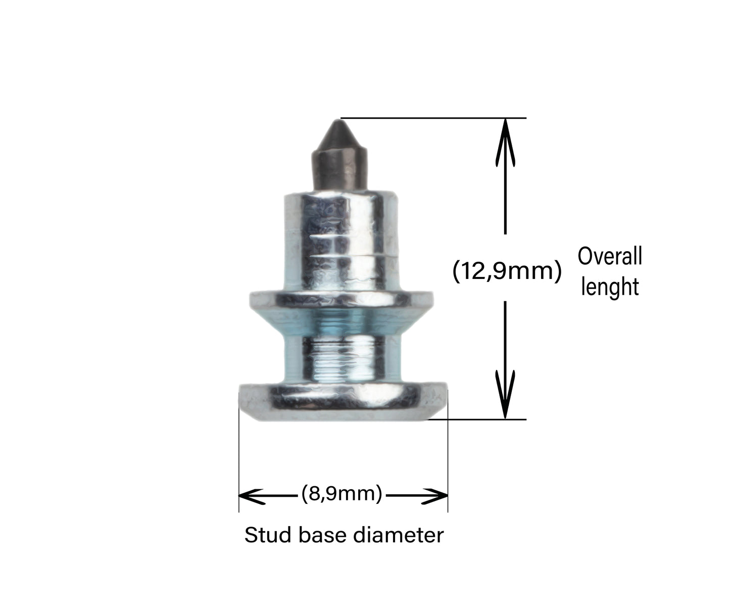 PS-11 iGrip 11mm double flange tire studs providing strong traction and control on icy and snowy terrain