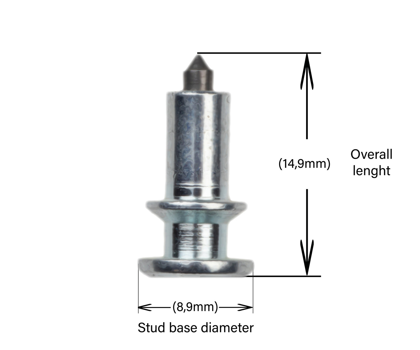 PS-11 iGrip 11mm double flange tire studs providing strong traction and control on icy and snowy terrain