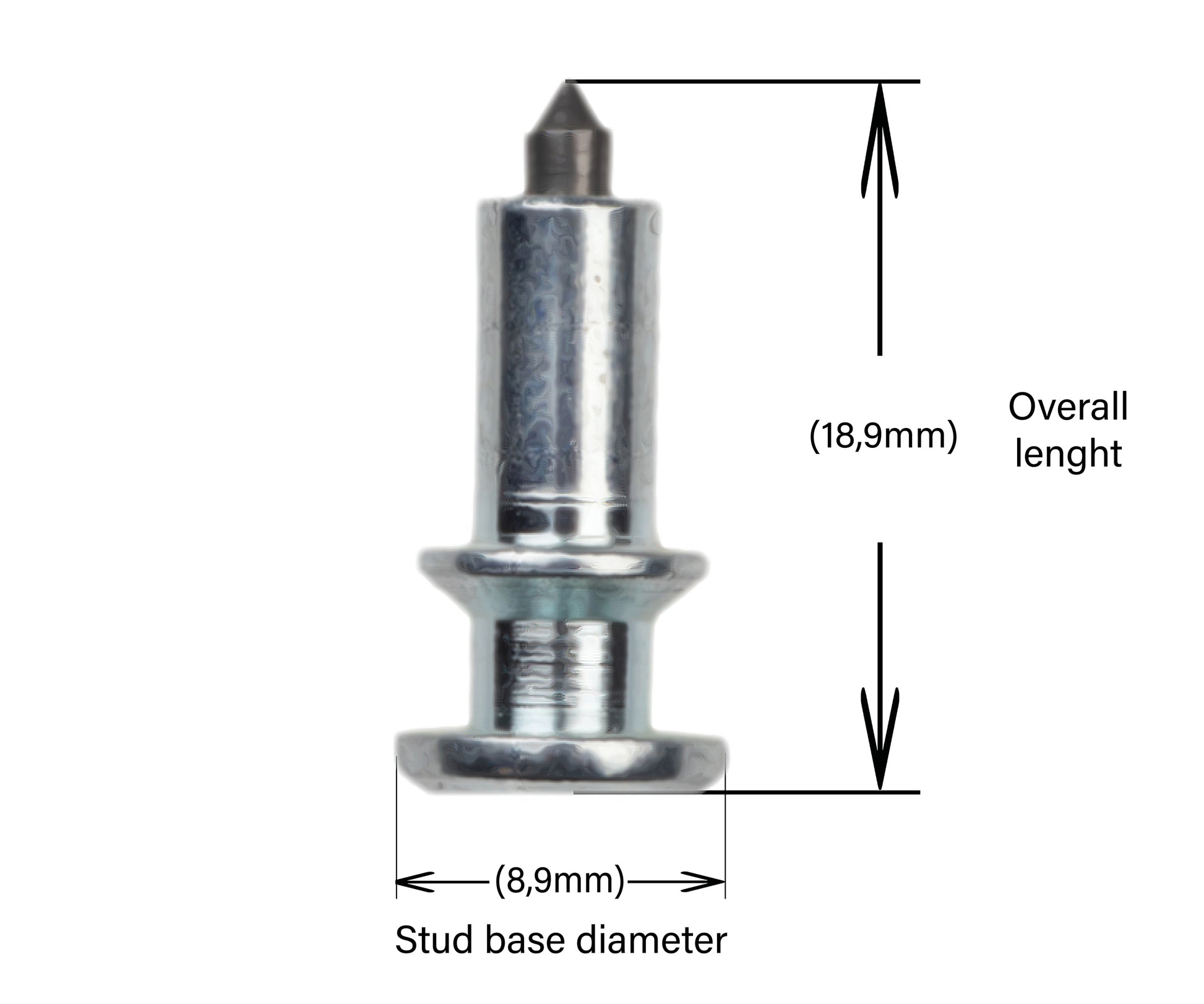 PS-11 iGrip 11mm double flange tire studs providing strong traction and control on icy and snowy terrain
