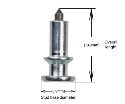 PS-13 iGrip 13mm double flange tire studs providing strong traction and durability on icy and rough terrain