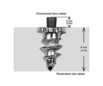 SS-06 iGrip 6mm shouldered tire studs providing compact traction and stability on slippery surfaces