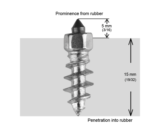 ST-18R iGrip 18mm standard racing studs delivering elite traction and control on icy tracks and snow
