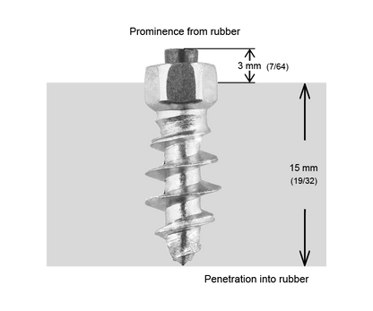 ST-18 iGrip 18mm standard studs offering reliable traction and control on icy and snowy surfaces