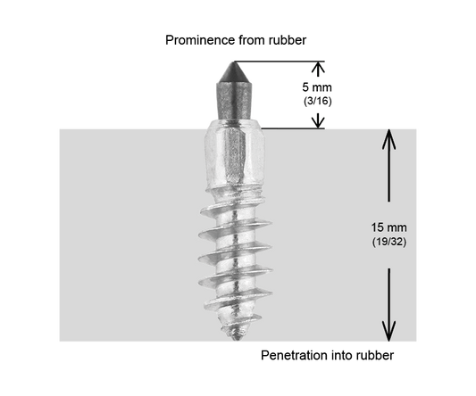 ST-20R iGrip 20mm standard racing studs providing superior traction and control on icy and snowy surfaces