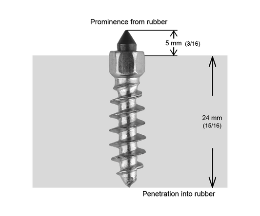 ST-25R iGrip 25mm standard racing studs providing pro-level ice traction and control on snowy tracks