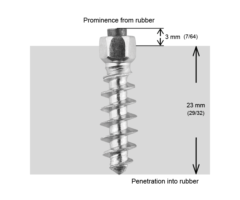 ST-25 iGrip 25mm standard studs delivering strong traction and stability on icy and snowy terrain