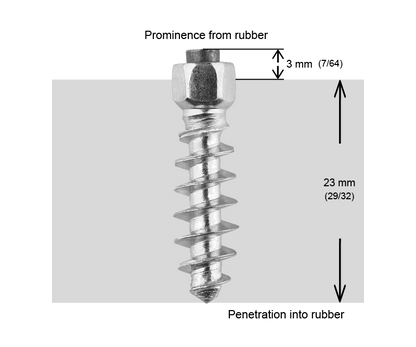 ST-25 iGrip 25mm standard studs delivering strong traction and stability on icy and snowy terrain