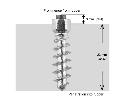ST-25 iGrip 25mm standard studs delivering strong traction and stability on icy and snowy terrain