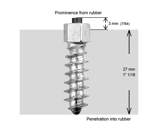 ST-30 iGrip 30mm standard studs providing durable traction and stability on icy and rugged terrain
