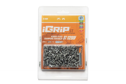 ST-11F iGrip 11mm standard studs providing durable traction and stability on icy and snowy terrain