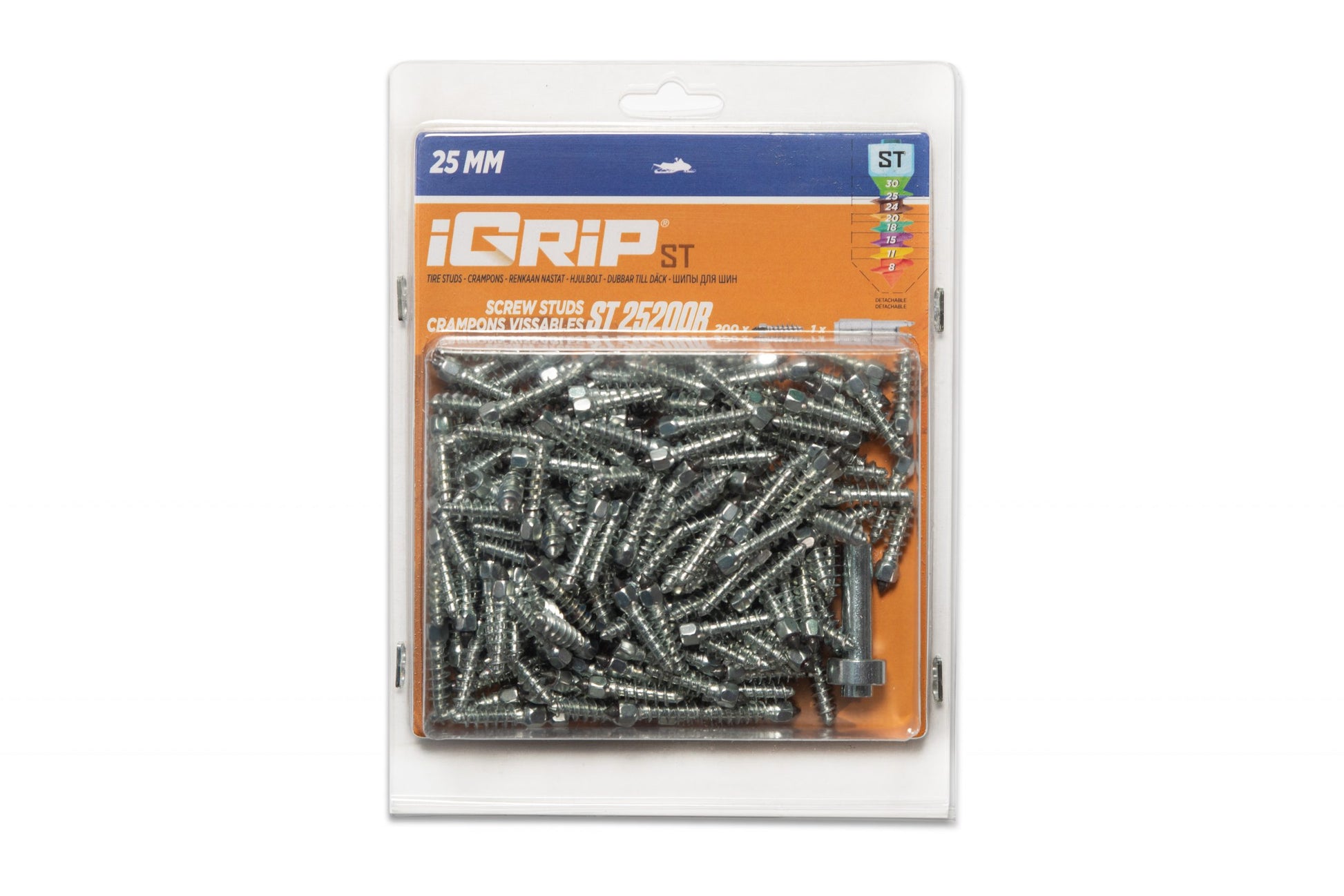 ST-25R iGrip 25mm standard racing studs providing pro-level ice traction and control on snowy tracks