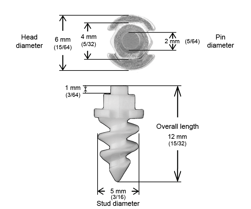 SF-11 iGrip 11mm shouldered ceramic tire studs providing anti-spark safety and strong traction on icy surfaces