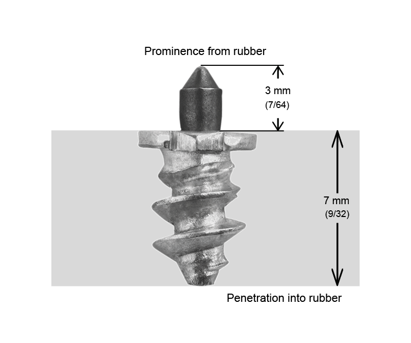 SS-06R iGrip 6mm shouldered racing tire studs providing precision traction and control on icy racing tracks