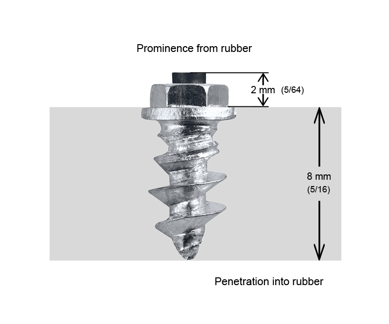 SS-08 iGrip 8mm shouldered tire studs providing durable traction and control on icy and snowy terrain