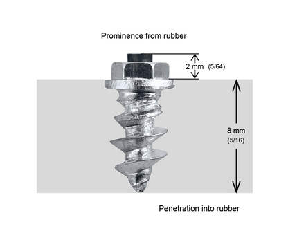 SS-08 iGrip 8mm shouldered tire studs providing durable traction and control on icy and snowy terrain