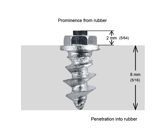 SS-08 iGrip 8mm shouldered tire studs providing durable traction and control on icy and snowy terrain