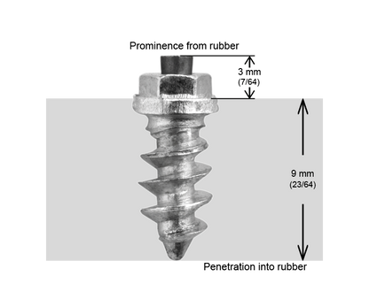 SS-11 iGrip 11mm shouldered tire studs providing strong traction and stability on icy and snowy surfaces