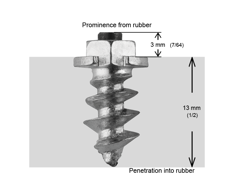 SS-15 iGrip 15mm shouldered tire studs providing heavy-duty traction and stability on icy and snowy surfaces