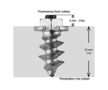 SS-15 iGrip 15mm shouldered tire studs providing heavy-duty traction and stability on icy and snowy surfaces
