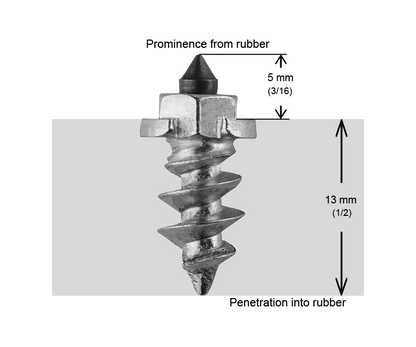 SS-15R iGrip 15mm shouldered racing tire studs providing professional traction and stability on icy racing surfaces