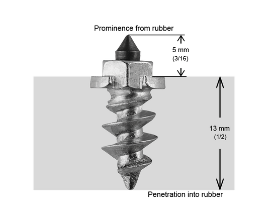 SS-15R iGrip 15mm shouldered racing tire studs providing professional traction and stability on icy racing surfaces