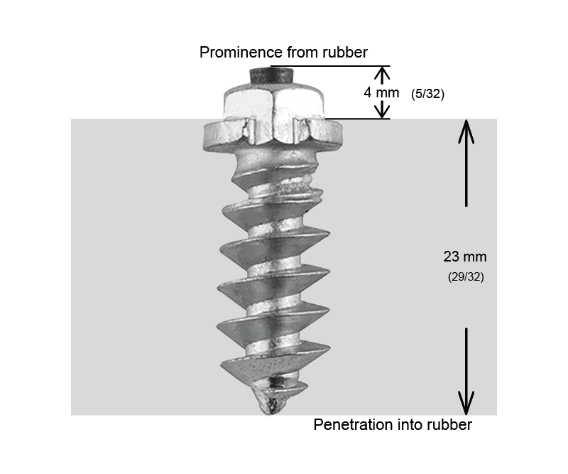 SS-25 iGrip 25mm shouldered tire studs providing heavy-duty traction and control on icy and snowy surfaces