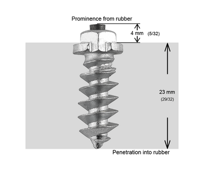 SS-25 iGrip 25mm shouldered tire studs providing heavy-duty traction and control on icy and snowy surfaces