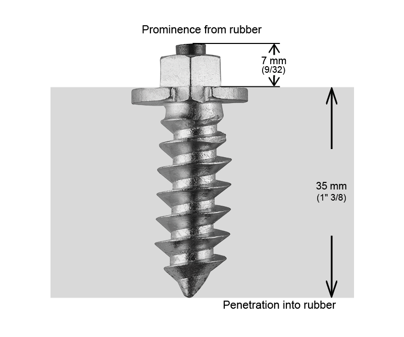 SS-40 iGrip 40mm shouldered tire studs delivering extreme traction and stability on icy and rugged terrain