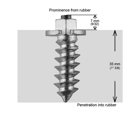 SS-40 iGrip 40mm shouldered tire studs delivering extreme traction and stability on icy and rugged terrain