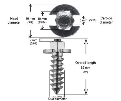 SS-50 Shouldered iGrip Tire Studs