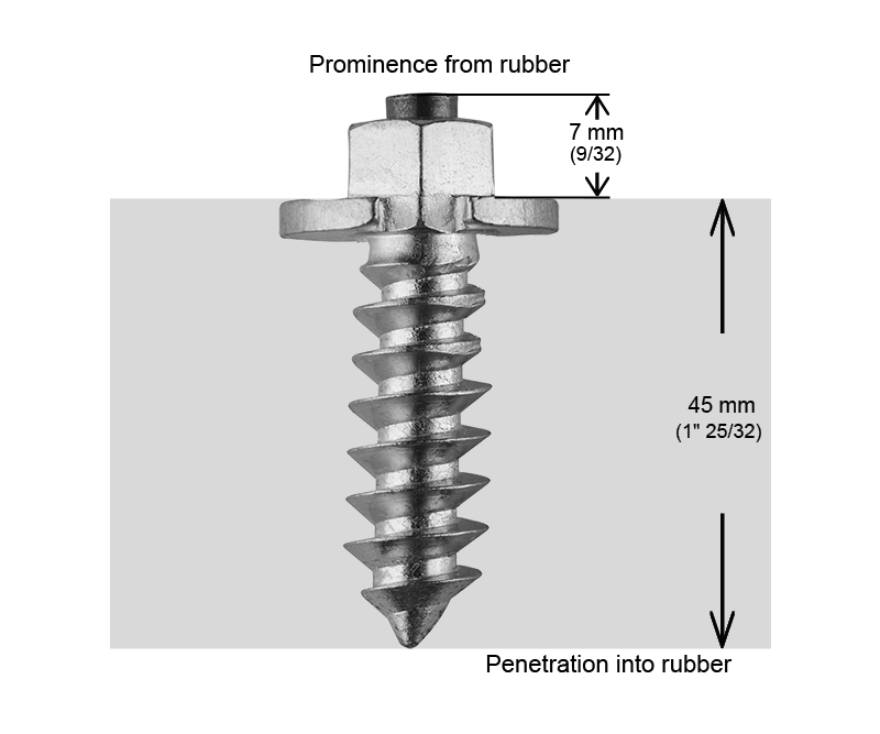 SS-50 iGrip 50mm shouldered tire studs delivering extreme traction and control on icy and rough terrain