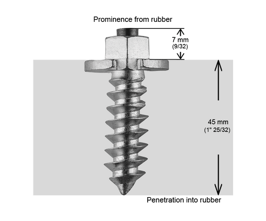 SS-50 iGrip 50mm shouldered tire studs delivering extreme traction and control on icy and rough terrain