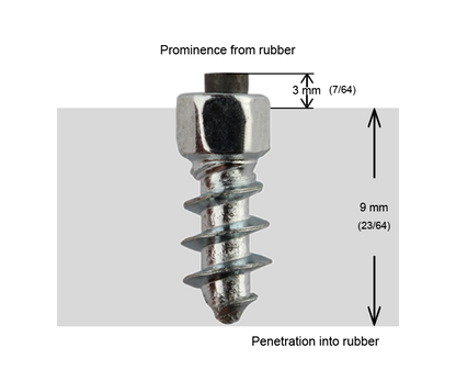 ST-11 iGrip 11mm standard studs providing strong traction and stability on icy and snowy terrain