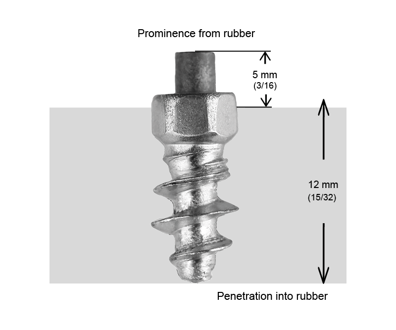 ST-15F iGrip 15mm standard studs delivering reliable traction and control on icy and snowy terrain