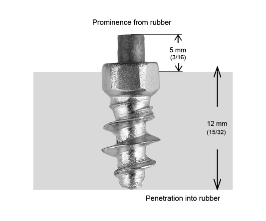 ST-15F iGrip 15mm standard studs delivering reliable traction and control on icy and snowy terrain